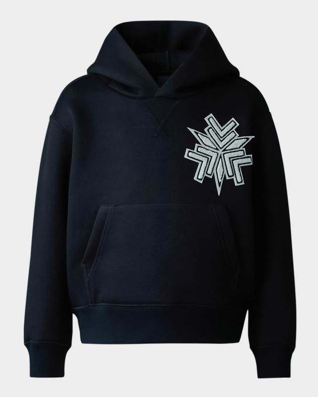 Kid's Dru Snowflake Embroidered Hoodie, Size 2-